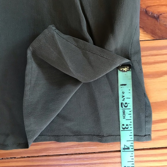 Spenser Jeremy Green Boxy Silk Long Sleeve Top, EUC, 12 - Picture 9 of 14